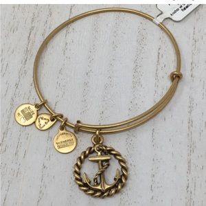 Alex and Ani Jewelry | Alex & Ani Circle Rope Bangle | Color: Gold |